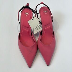 Zara Hot Pink Pointed Toe heel